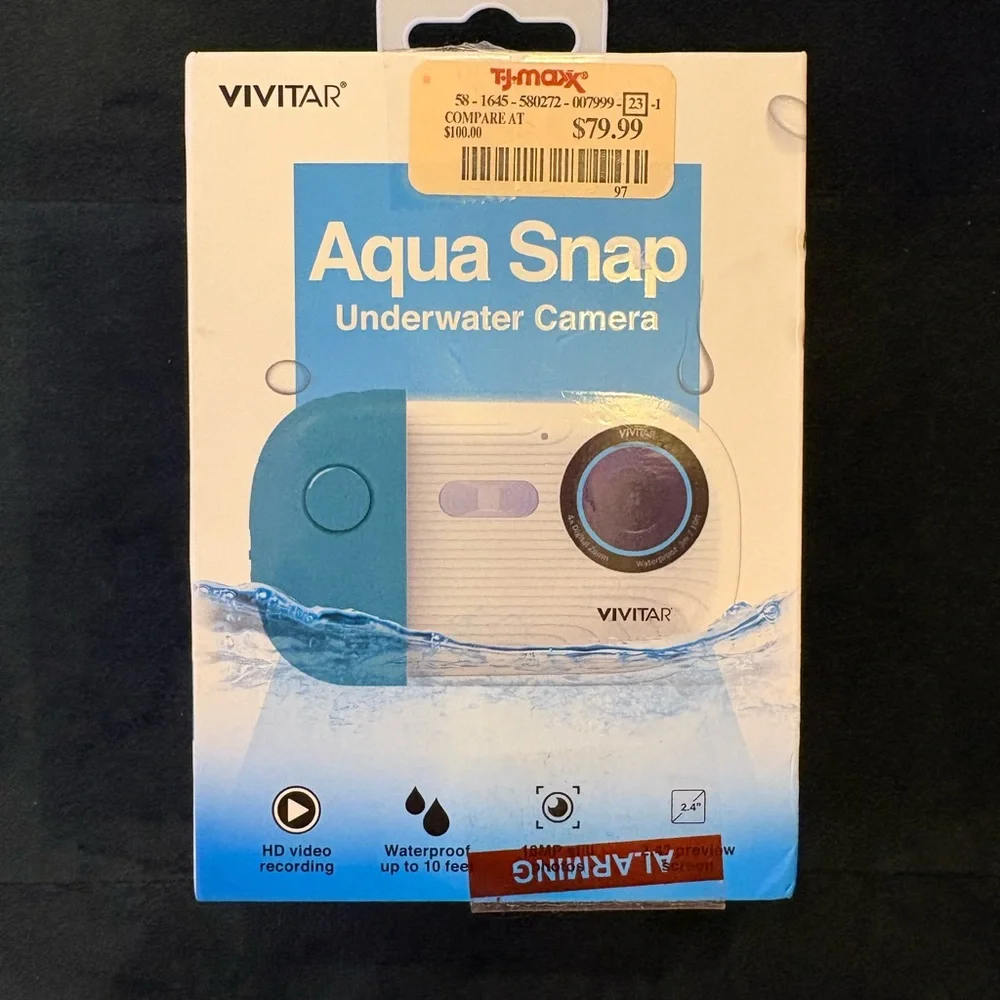 Vivitar Aqua Snap Underwater Digital Camera with HD Video Recording NWT